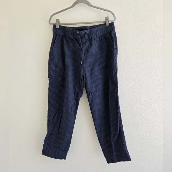 James Perse Easy Fit Self Stripe Pant Jungle Pigment size 3 Large In Navy Color - Picture 2 of 13